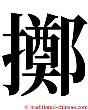 擲 serif font