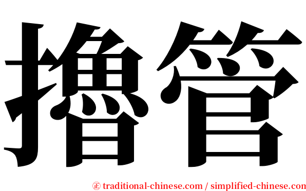 擼管 serif font