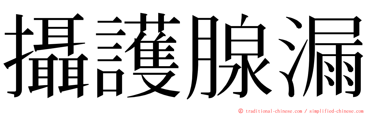 攝護腺漏 ming font