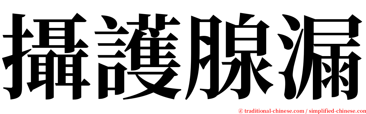 攝護腺漏 serif font