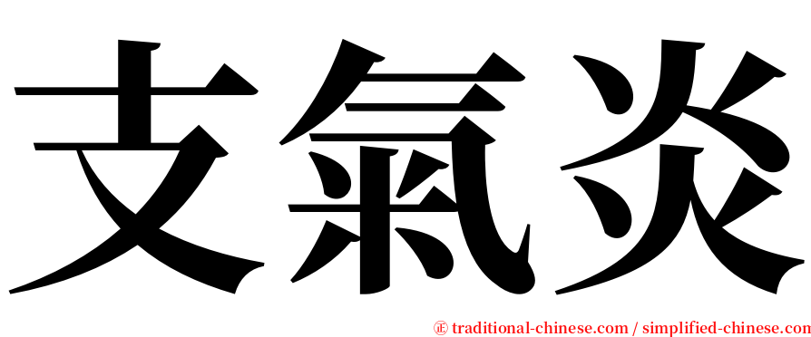 支氣炎 serif font