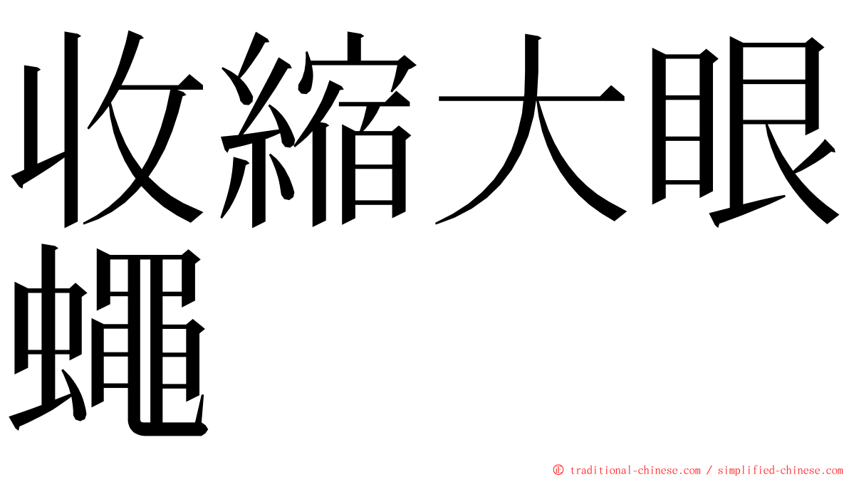 收縮大眼蠅 ming font