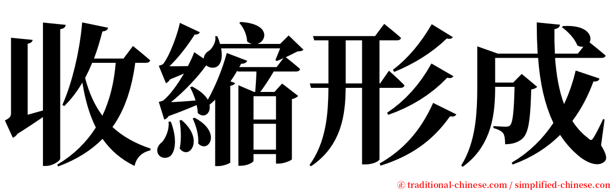 收縮形成 serif font