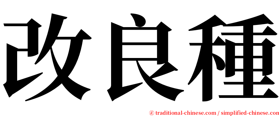 改良種 serif font