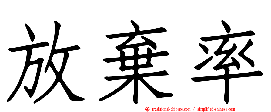 放棄率