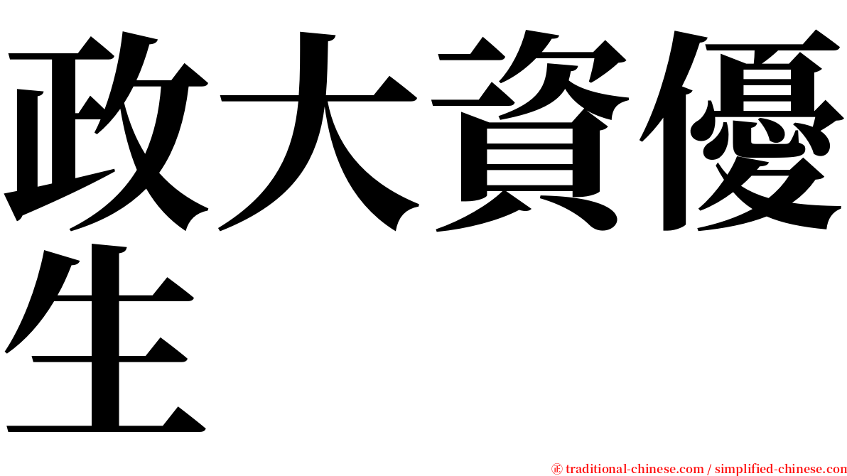 政大資優生 serif font