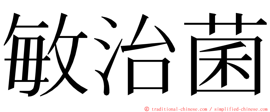 敏治菌 ming font