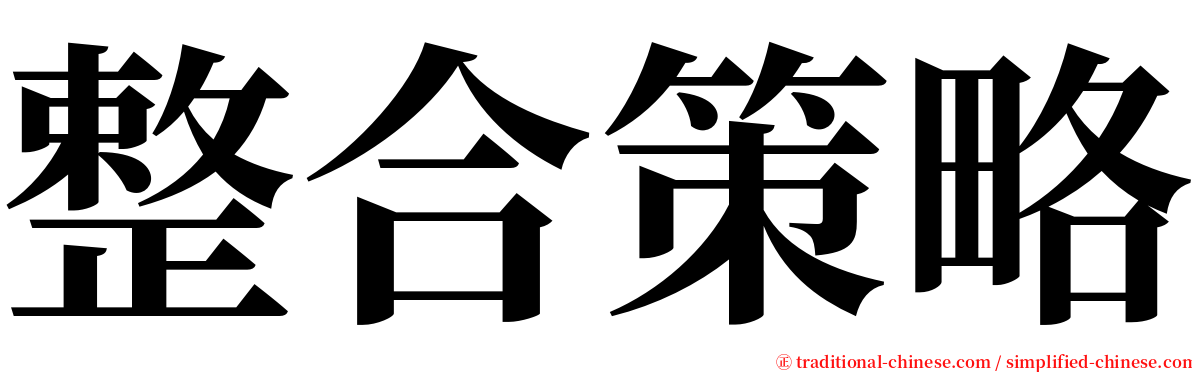 整合策略 serif font