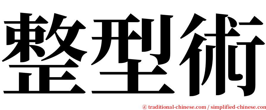 整型術 serif font