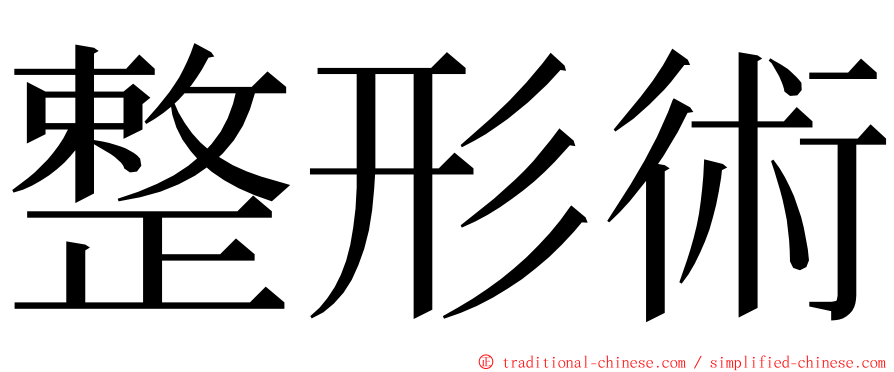 整形術 ming font