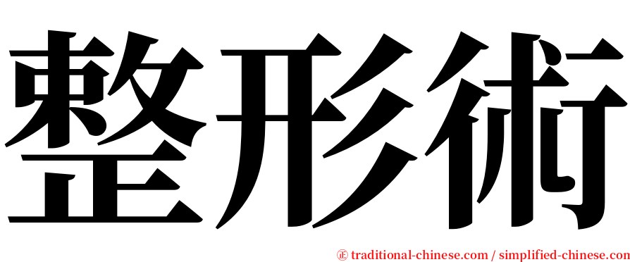 整形術 serif font