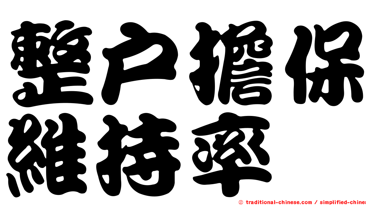 整戶擔保維持率