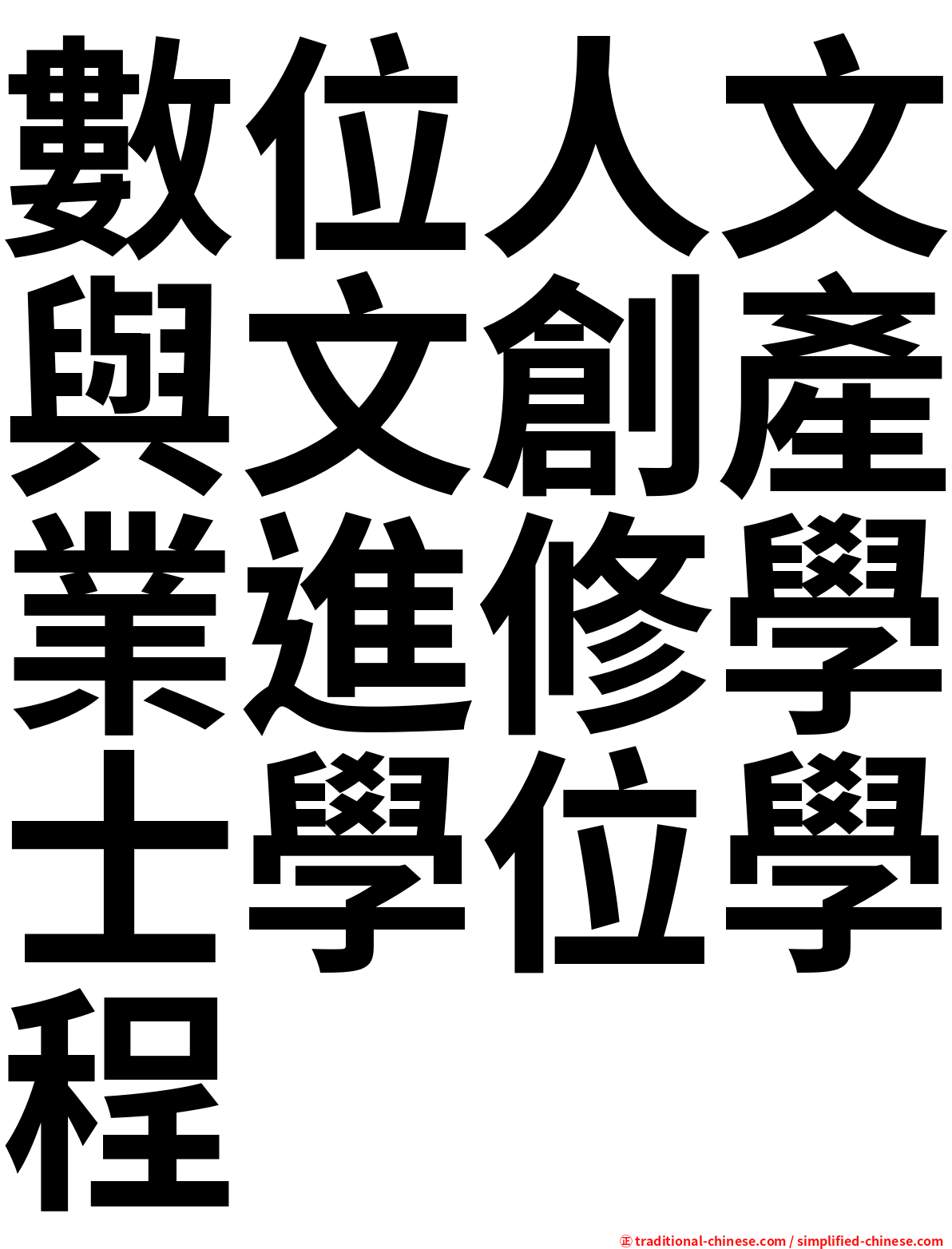 數位人文與文創產業進修學士學位學程