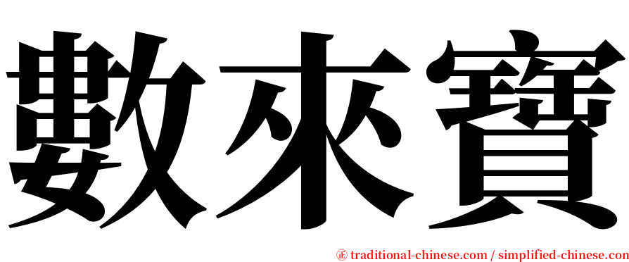 數來寶 serif font