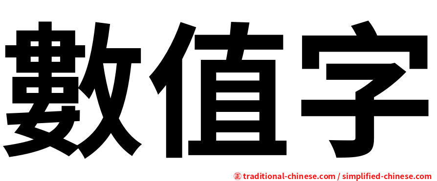 數值字