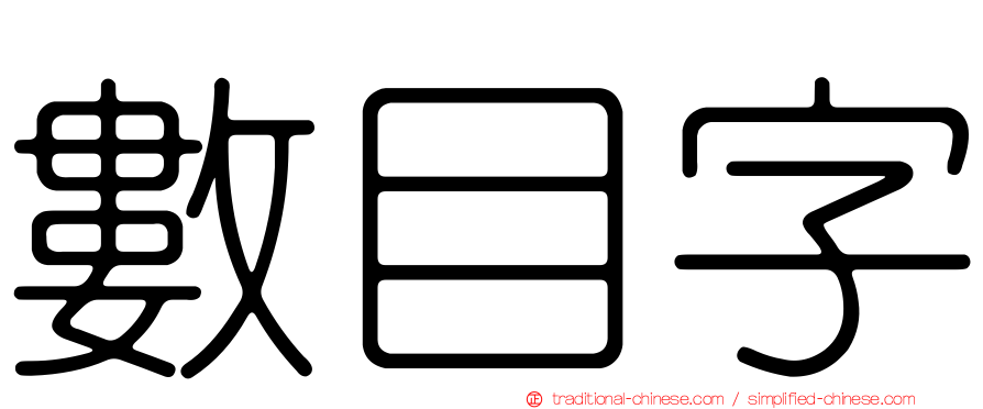 數目字