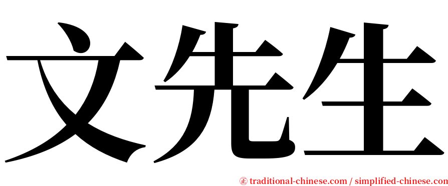 文先生 serif font