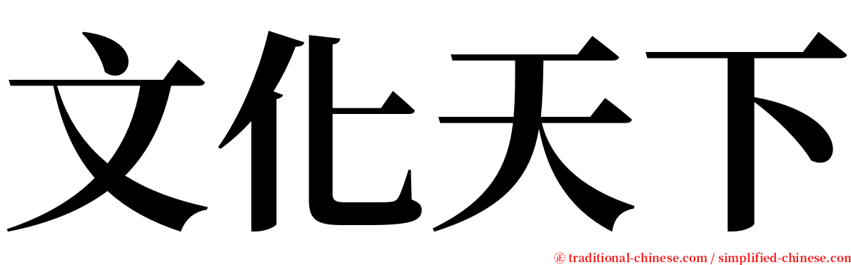 文化天下 serif font