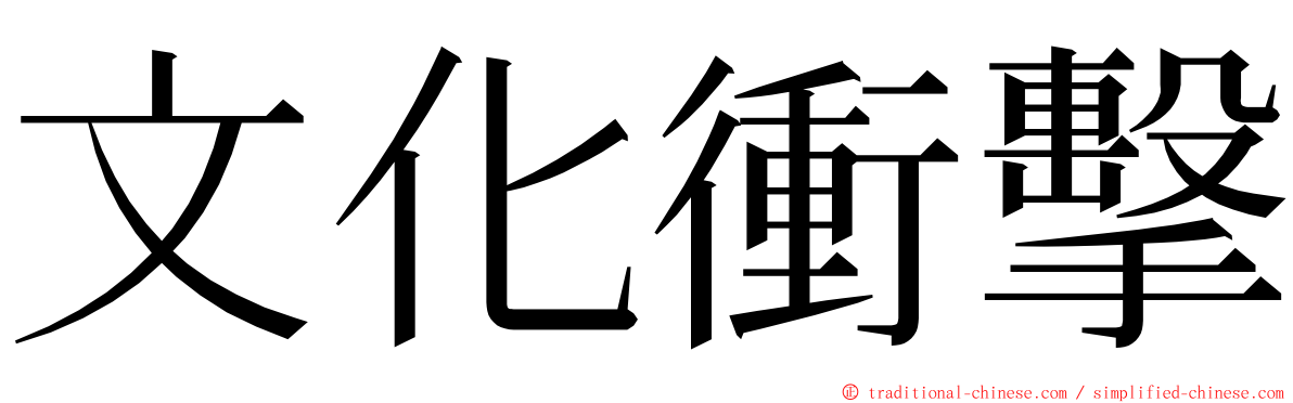 文化衝擊 ming font