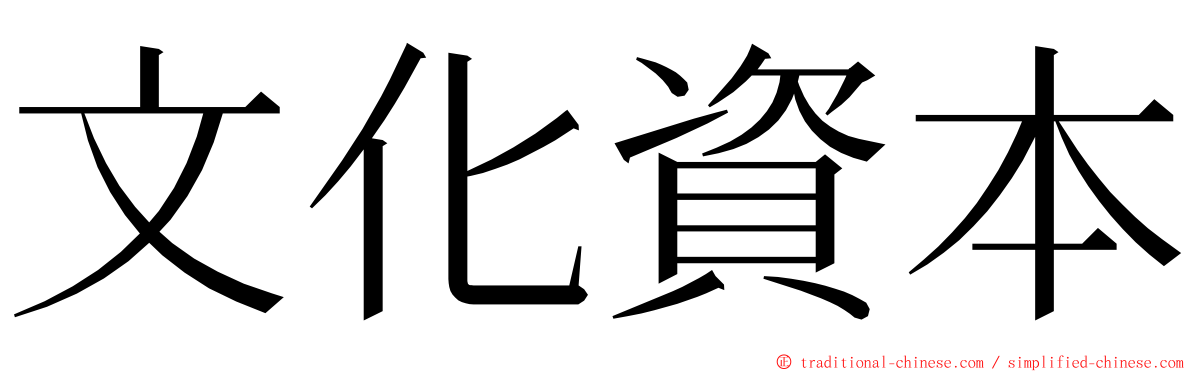 文化資本 ming font