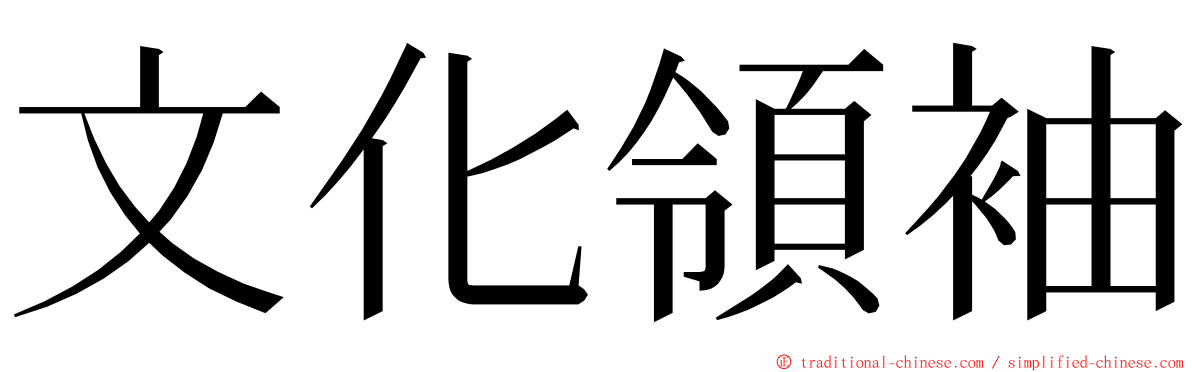 文化領袖 ming font