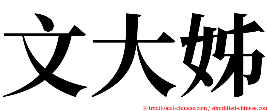 文大姊 serif font