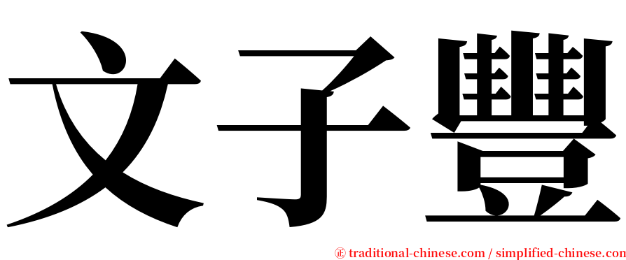 文子豐 serif font