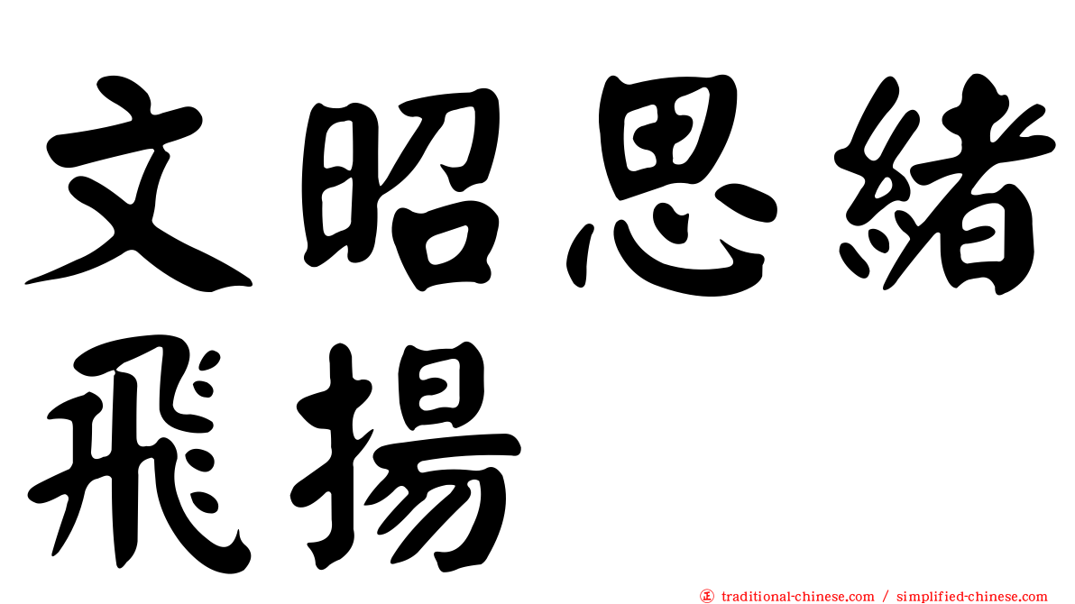 文昭思緒飛揚