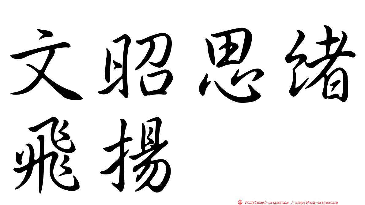 文昭思緒飛揚