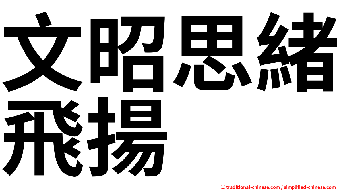 文昭思緒飛揚