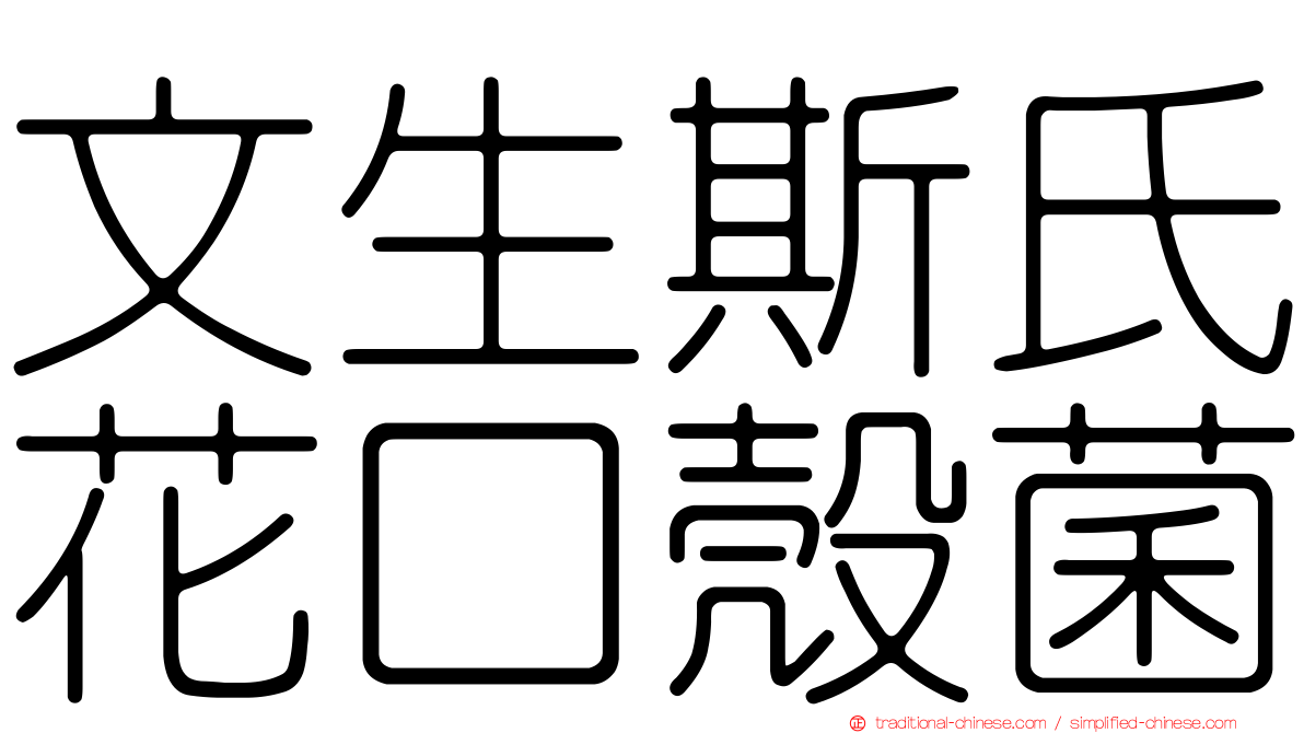 文生斯氏花口殼菌