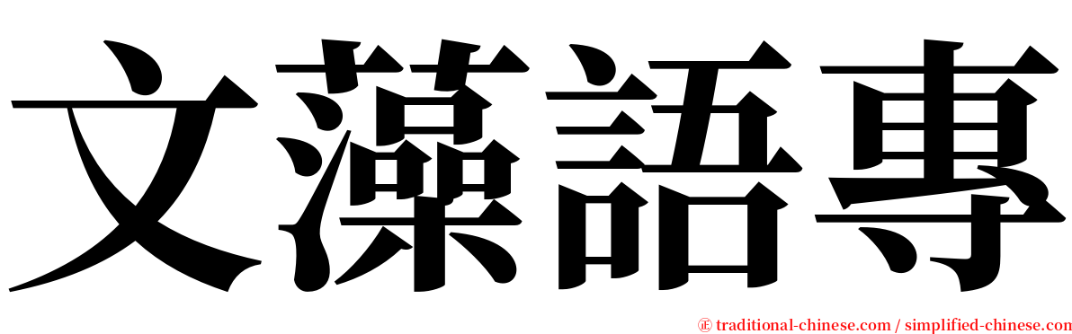 文藻語專 serif font