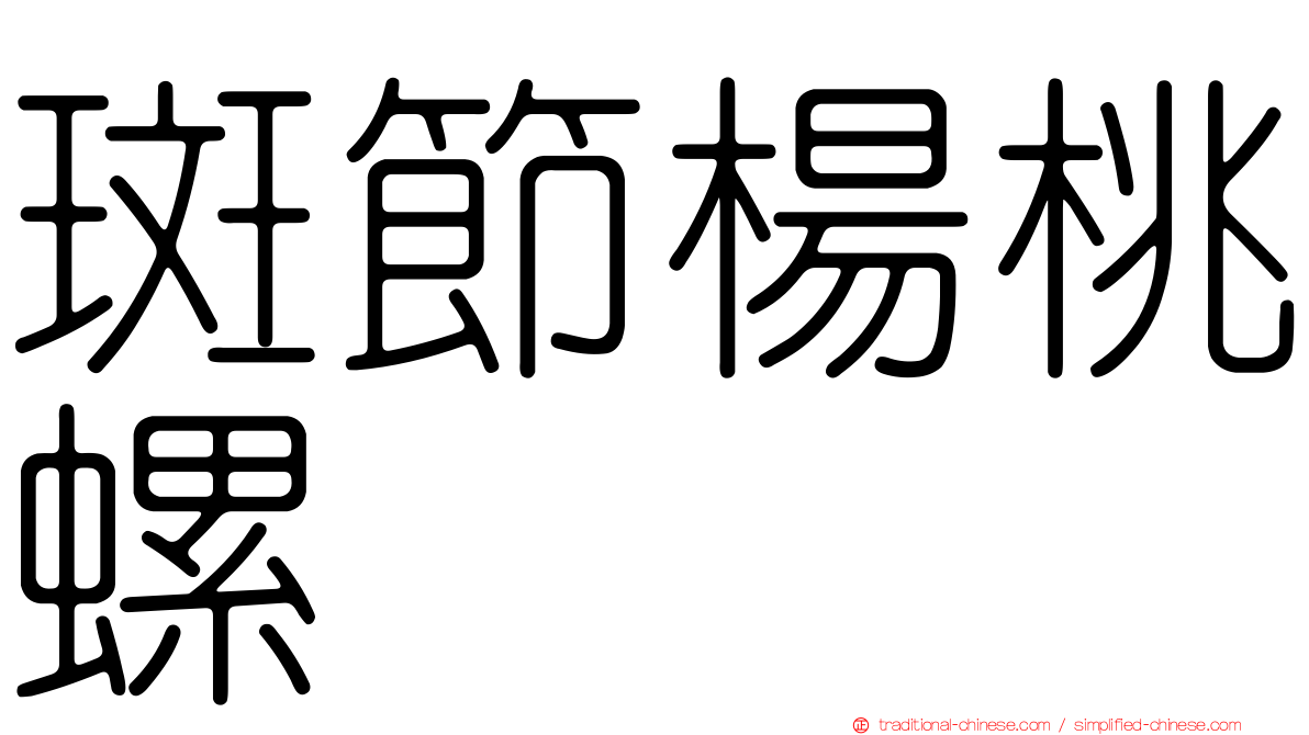 斑節楊桃螺