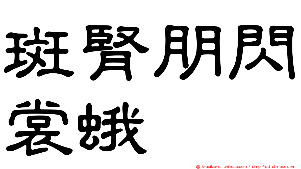 斑腎朋閃裳蛾