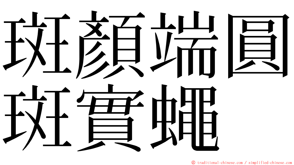 斑顏端圓斑實蠅 ming font