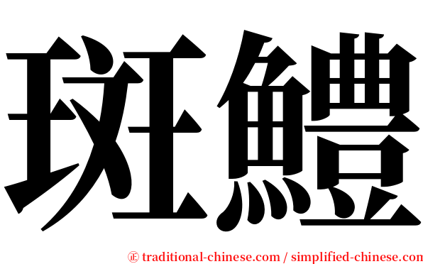 斑鱧 serif font