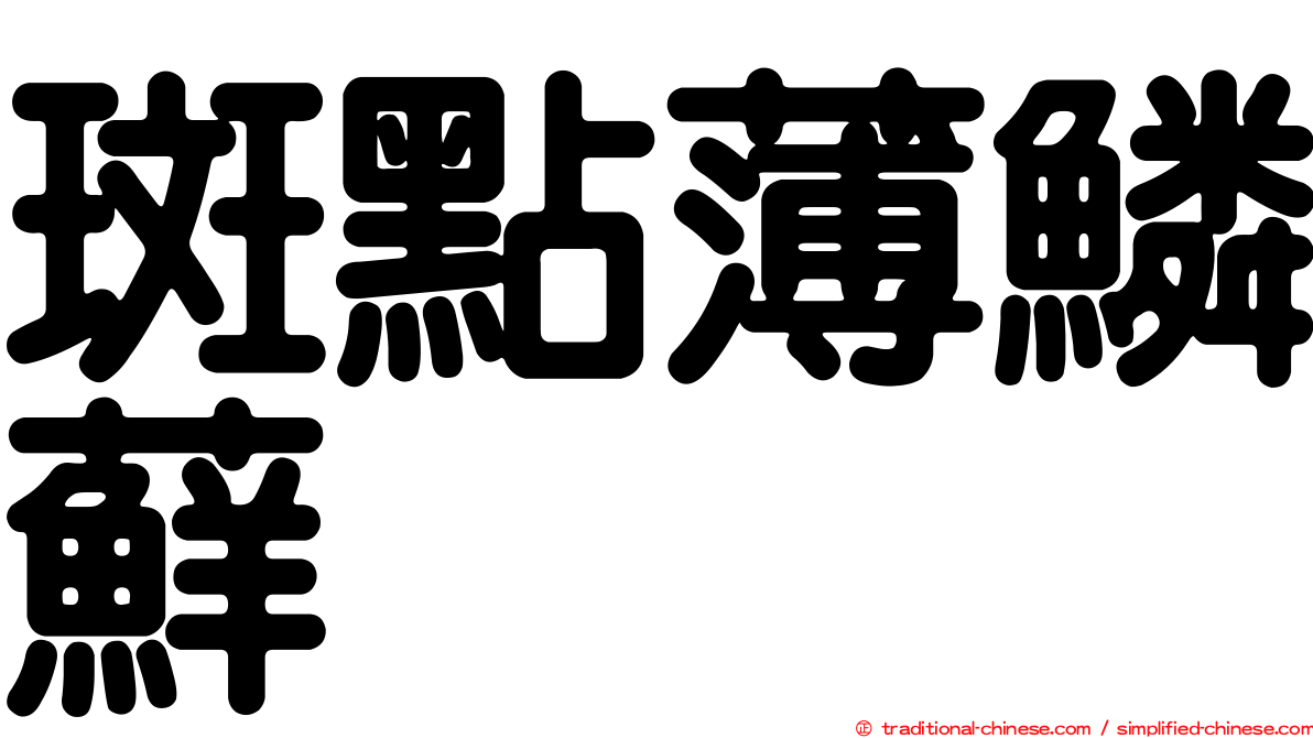 斑點薄鱗蘚