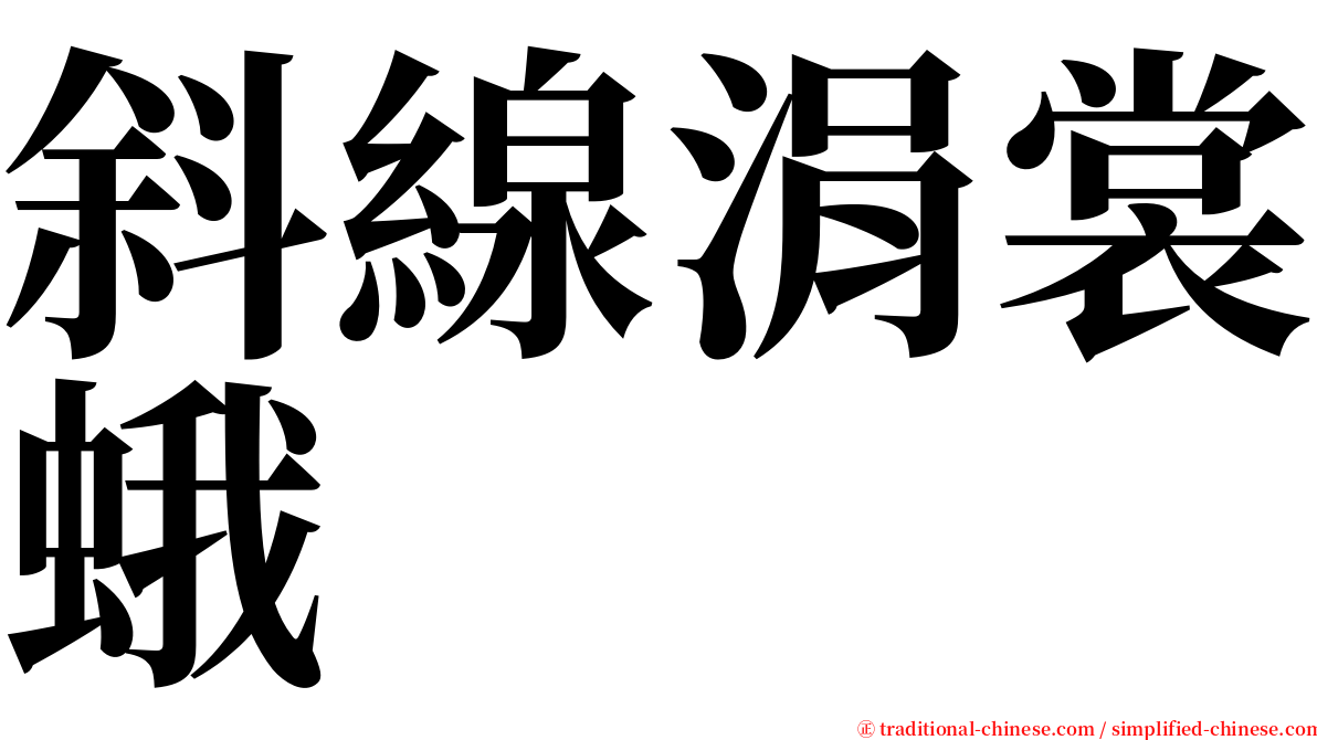 斜線涓裳蛾 serif font