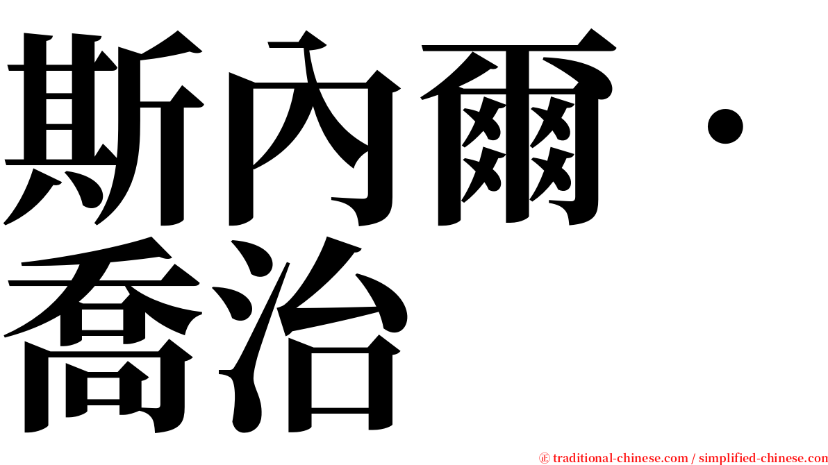 斯內爾．喬治 serif font