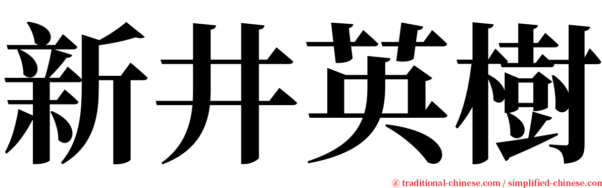 新井英樹 serif font