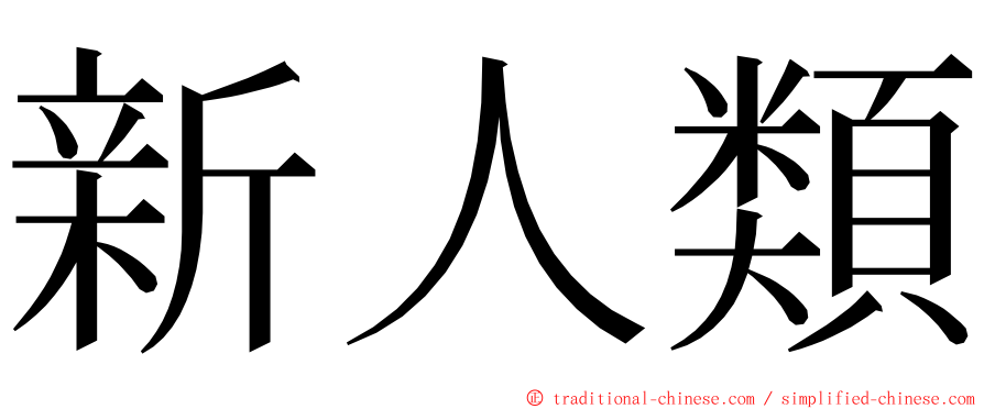 新人類 ming font