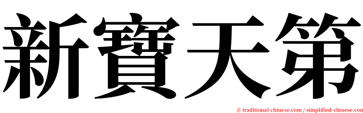 新寶天第 serif font