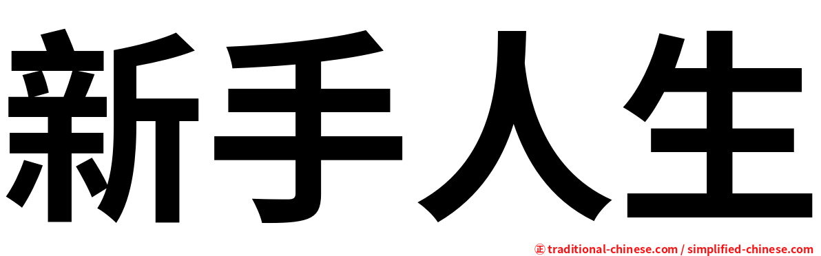 新手人生