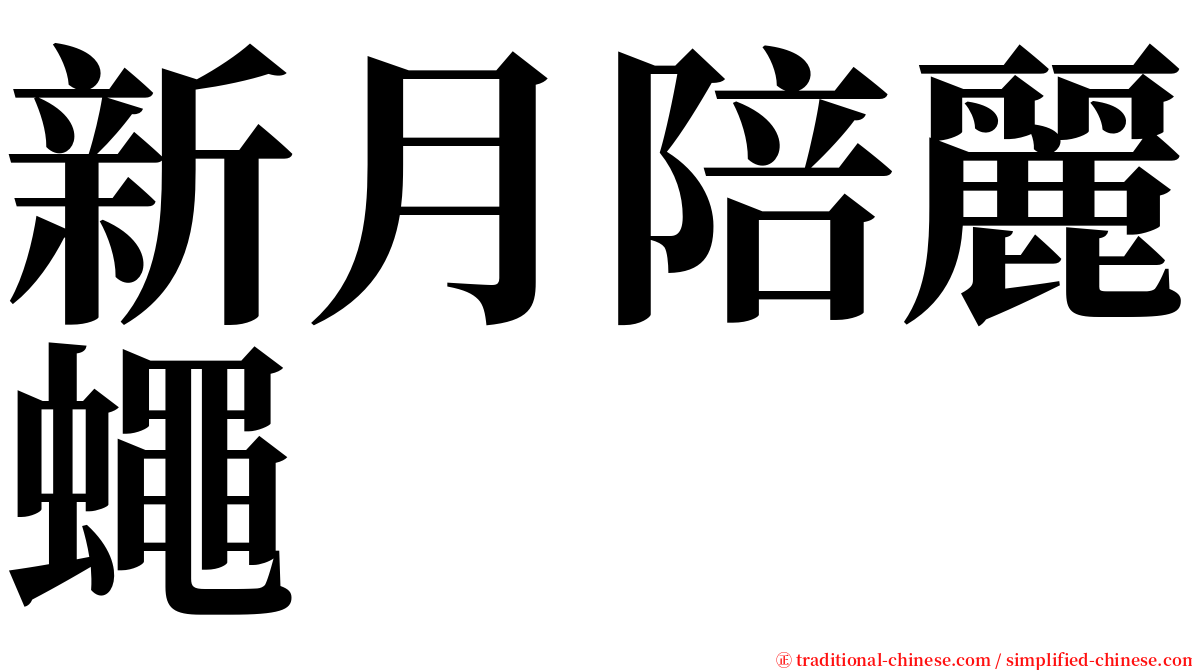 新月陪麗蠅 serif font