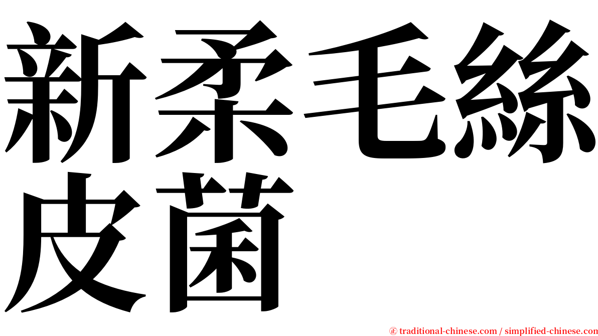 新柔毛絲皮菌 serif font