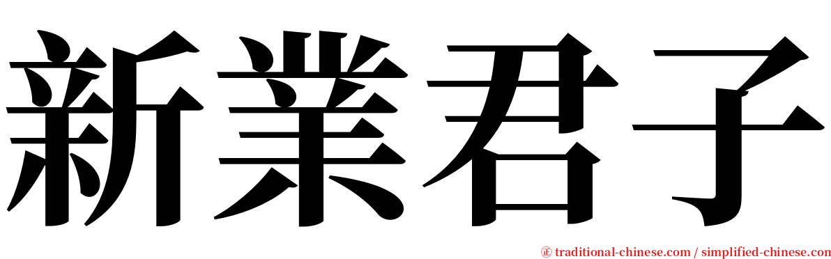 新業君子 serif font