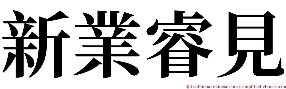 新業睿見 serif font
