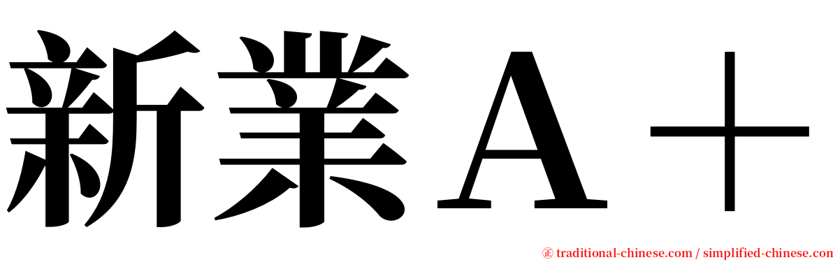 新業Ａ＋ serif font