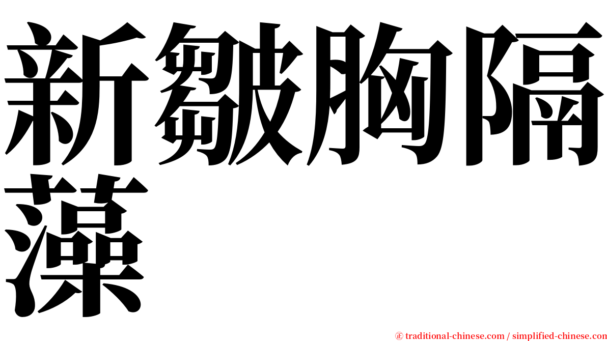 新皺胸隔藻 serif font