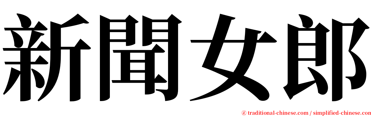 新聞女郎 serif font